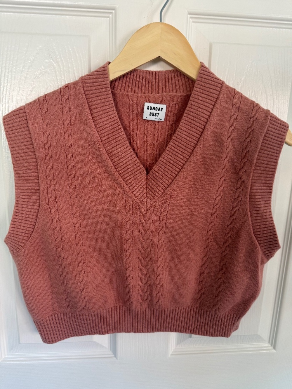Sunday Best Winston Cropped Sweater Vest From Aritzia